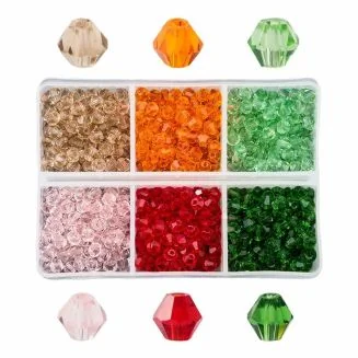 Fako Bijoux - DIY Kralen Set - Glas Kralen Facet Geslepen - Sieraden Maken - 4mm - 600 Stuks - Watermeloen