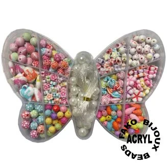 Fako Bijoux - Kralen Set - Acryl - Sieraden Maken - Serie 5 - Vlinder - 350 Stuks