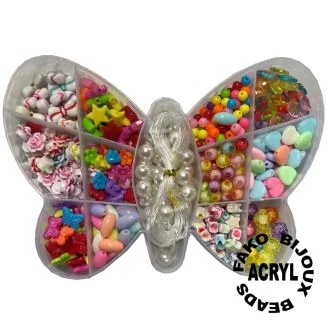 Fako Bijoux - Kralen Set - Acryl - Sieraden Maken - Serie 8 - Vlinder - 350 Stuks