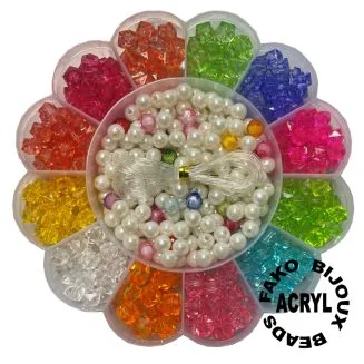 Fako Bijoux - Kralen Set - Acryl - Sieraden Maken - Serie 6 - Bloem - 350 Stuks