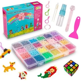 Fako Bijoux - Water-Spraying Magic Water Sticky Spray Beads Box - Klevende Waterkralen - Waterparels - Kinderen - 18+6 Kleuren - 5mm - 3000 Stuks