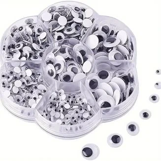 Fako Bijoux - Wiebeloogjes - Zelfklevende Hobby Oogjes - Knutsel Oogjes - Diverse Afmetingen - 700 Stuks