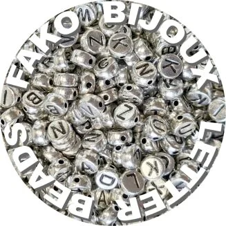 Fako Bijoux - Letterkralen - Letter Beads - Alfabet Kralen - Sieraden Maken - 500 Stuks - Zilver