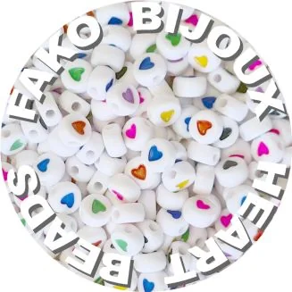 Fako Bijoux - Hartjes Kralen - Acryl - 7mm - Sieraden Maken - 250 Stuks - Regenboog