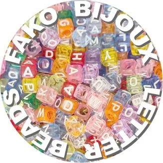 Fako Bijoux - Letterkralen Vierkant - Letter Beads - Alfabet Kralen - Sieraden Maken - 500 Stuks - Transparant