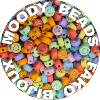Fako Bijoux - Moody Mix Kralen - Acryl - 7mm - Sieraden Maken - 250 Stuks - Mix Zilver