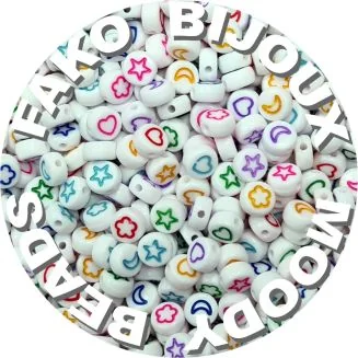 Fako Bijoux - Moody Mix Kralen - Acryl - 7mm - Sieraden Maken - 250 Stuks - Regenboog
