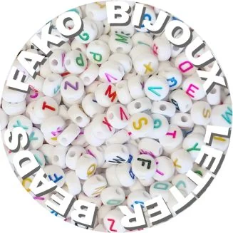 Fako Bijoux - Letterkralen - Letter Beads - Alfabet Kralen - Sieraden Maken - 300 Stuks - Regenboog