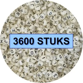 Fako Bijoux - Letterkralen Rond Bulk - Letter Beads - Alfabet Kralen - Sieraden Maken - 3600 Stuks - Glow