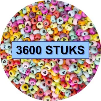 Fako Bijoux - Hartjes Kralen Bulk - Acryl - 7mm - Sieraden Maken - 3600 Stuks - Mix