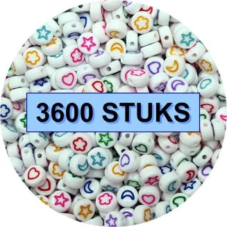 Fako Bijoux - Moody Mix Kralen Bulk - Acryl - 7mm - Sieraden Maken - 3600 Stuks - Regenboog
