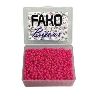 Fako Bijoux - DIY Kralen Box - Glas Zaad Kralen - Sieraden Maken - 3mm - 1500 Stuks - Fluo Roze