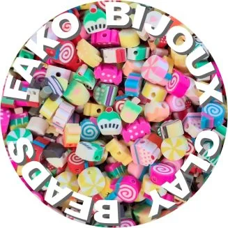 Fako Bijoux - Klei Kralen Snoepjes & IJsjes - Figuurkralen - Kleikralen - 10mm - 50 Stuks