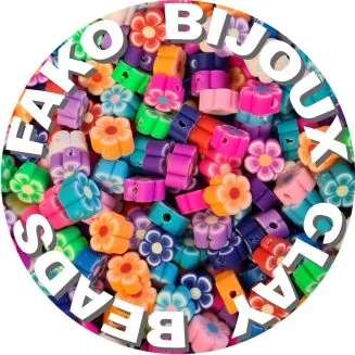 Fako Bijoux - Klei Kralen Bloemetjes - Figuurkralen - Kleikralen - 10mm - 100 Stuks
