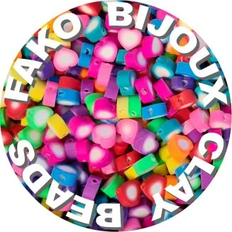 Fako Bijoux - Klei Kralen Hart Wit - Figuurkralen - Kleikralen - 10mm - 50 Stuks