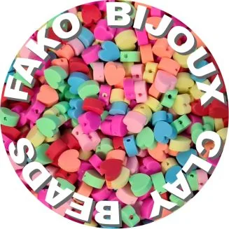 Fako Bijoux - Klei Kralen Hartjes - Figuurkralen - Kleikralen - 9mm - 100 Stuks