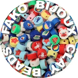 Fako Bijoux - Klei Kralen Zee & Strand - Figuurkralen - Kleikralen - 10mm - 50 Stuks