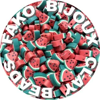 Fako Bijoux - Klei Kralen Watermeloen Rood - Figuurkralen - Kleikralen - 10mm - 100 Stuks
