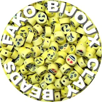 Fako Bijoux - Klei Kralen Crazy Emoji Mix - Figuurkralen - Kleikralen - 10mm - 100 Stuks