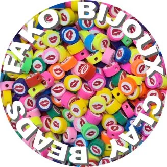 Fako Bijoux - Klei Kralen Kusjes / Mondjes - Figuurkralen - Kleikralen - 10mm - 100 Stuks