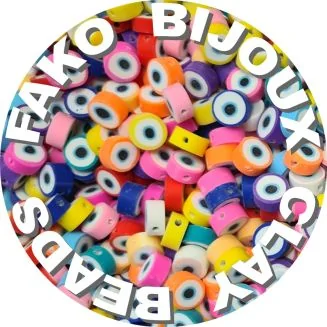Fako Bijoux - Klei Kralen Oogjes - Figuurkralen - Kleikralen - 10mm - 50 Stuks