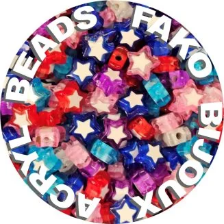 Fako Bijoux - Acryl Kralen - Sterretjes Duo - 9mm - Sieraden Maken - 200 Stuks - Mix