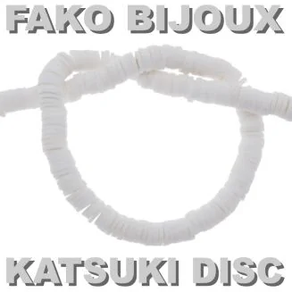 Fako Bijoux - Katsuki Disc Kralen - Polymeer Kralen - Surf Kralen - Kleikralen - 6mm - 350 Stuks - Wit