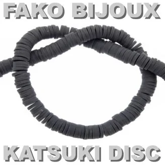 Fako Bijoux - Katsuki Disc Kralen - Polymeer Kralen - Surf Kralen - Kleikralen - 6mm - 350 Stuks - Donkergrijs