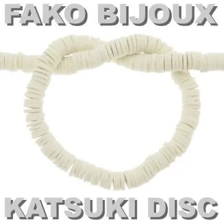 Fako Bijoux - Katsuki Disc Kralen - Polymeer Kralen - Surf Kralen - Kleikralen - 6mm - 350 Stuks - Crème