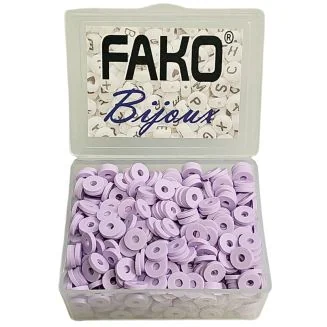 Fako Bijoux - Katsuki Disc Kralen Box - Polymeer Kralen - Surf Kralen - Kleikralen - 6mm - 700 Stuks - Lichtpaars