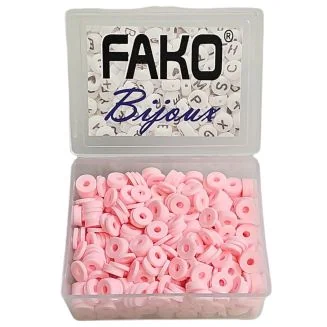 Fako Bijoux - Katsuki Disc Kralen Box - Polymeer Kralen - Surf Kralen - Kleikralen - 6mm - 700 Stuks - Roze