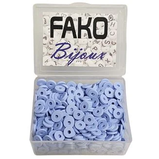 Fako Bijoux - Katsuki Disc Kralen Box - Polymeer Kralen - Surf Kralen - Kleikralen - 6mm - 700 Stuks - Lichtblauw