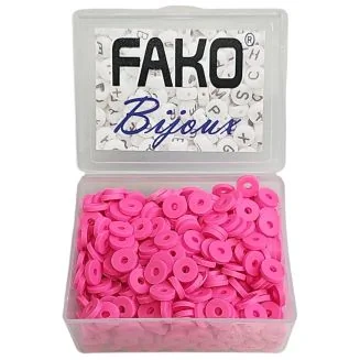 Fako Bijoux - Katsuki Disc Kralen Box - Polymeer Kralen - Surf Kralen - Kleikralen - 6mm - 700 Stuks - Donkerroze