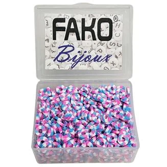 Fako Bijoux - Katsuki Disc Kralen Box - Polymeer Kralen - Surf Kralen - Kleikralen - 6mm - 700 Stuks - Gestreept 1