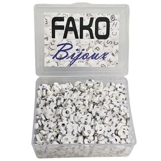 Fako Bijoux - Katsuki Disc Kralen Box - Polymeer Kralen - Surf Kralen - Kleikralen - 6mm - 700 Stuks - Duo Wit