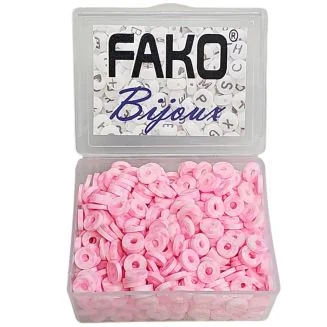 Fako Bijoux - Katsuki Disc Kralen Box - Polymeer Kralen - Surf Kralen - Kleikralen - 6mm - 700 Stuks - Duo Roze