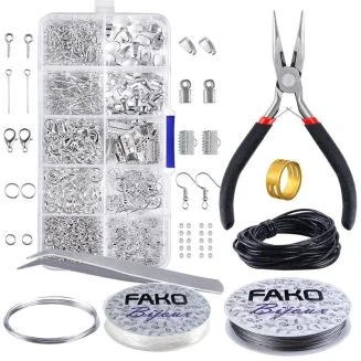 Fako Bijoux - Starterset Sieraden Maken - 910-delig - Zilverkleurig