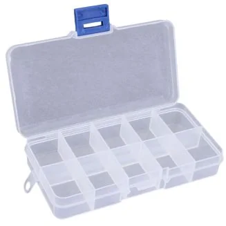 Fako Bijoux - Opbergdoos - 10 Vakjes - Kralendoos - Opbergbox - Sorteerdoos - Box - Vast - 13x6.5x2cm - 10 Stuks