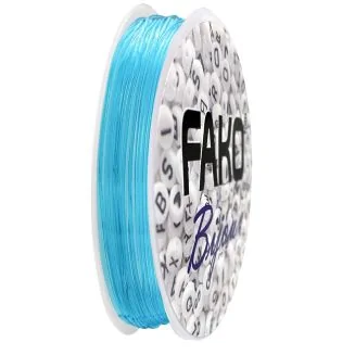 Fako Bijoux - Elastisch Nylon Draad - Sieraden Maken - 0.6mm - 9 Meter - Lichtblauw