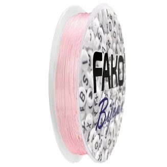 Fako Bijoux - Elastisch Nylon Draad - Sieraden Maken - 0.6mm - 9 Meter - Roze