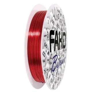 Fako Bijoux - Koperdraad - Metaaldraad - Sieraden Maken - 0.4mm - 7 Meter - Rood