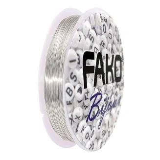 Fako Bijoux - Koperdraad Kleurvast - Metaaldraad - Sieraden Maken - 0.4mm - 9 Meter - Zilver