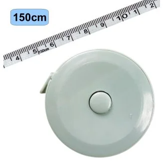 Fako Bijoux - Rolmaat - Meetlint Lichaam - Meetband - Klussen Meetlint - Lintmeter - Hobby Meetlint - Uittrekbaar - 150cm - Blauw/Grijs