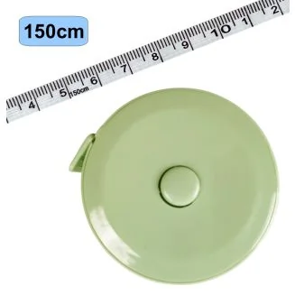 Fako Bijoux - Rolmaat - Meetlint Lichaam - Meetband - Klussen Meetlint - Lintmeter - Hobby Meetlint - Uittrekbaar - 150cm - Groen