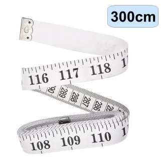 Fako Bijoux - Meetlint 3 Meter -  Meetlint Lichaam - Meetband - Klussen Meetlint - Lintmeter - Hobby Meetlint - 300cm - Wit
