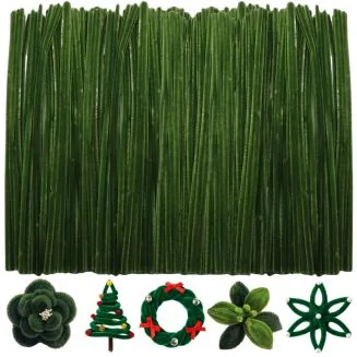 Fako Bijoux - 100 Donkergroene Pijpenragers - Set van 100 Stuks Chenille Draden - Donkergroen - 30 cm Lang - Knutselen - DIY - Hobby - Chenille Draad – Flexibele Pijpenragers - Kinderen en Volwassenen - 100 Stuks