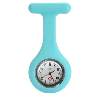 Fako - Verpleegstershorloge - Siliconen RVS Uni - Babyblauw
