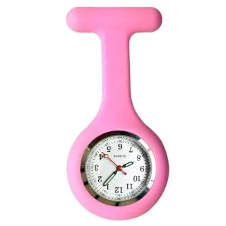 Fako - Verpleegstershorloge - Siliconen RVS Lumi - Roze