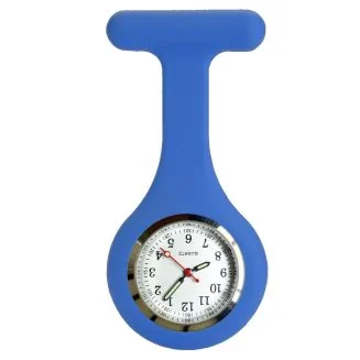 Fako - Verpleegstershorloge - Siliconen RVS Lumi - Blauw