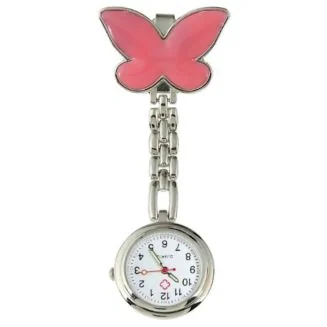 Fako - Verpleegstershorloge - Vlinder - Roze